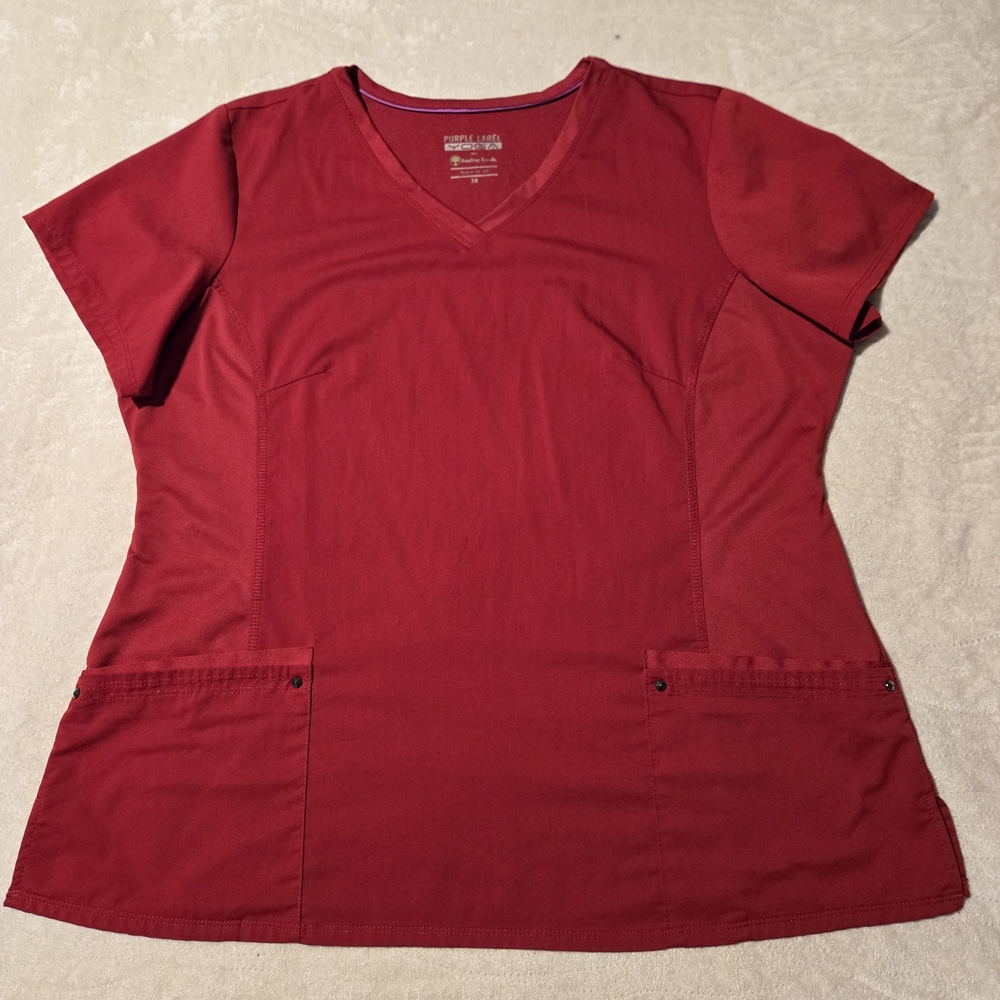 Women's Red Scrub Set